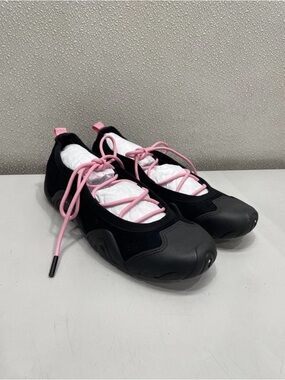 JW PEI Caitlin Lace-Up Ballerina Sneakers Women's US 8, In Black